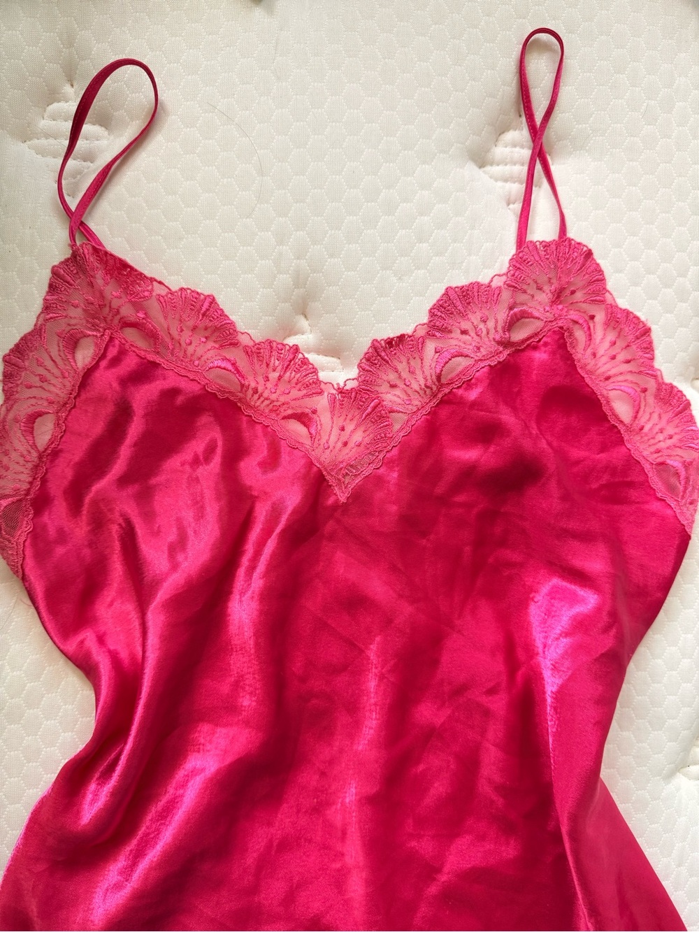 Victoria's Secret Satin Slip Chemise in Hot Pink - Picture 2 of 7